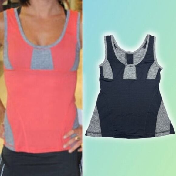 LULULEMON Run: Recharge Tank Sz 4 Black Gray - Picture 1 of 5